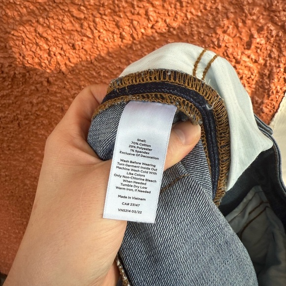 Talbots Pants Womens 4 Straight Modern Ankle Jean Green Velvet Trim *Altered* - Picture 5 of 7